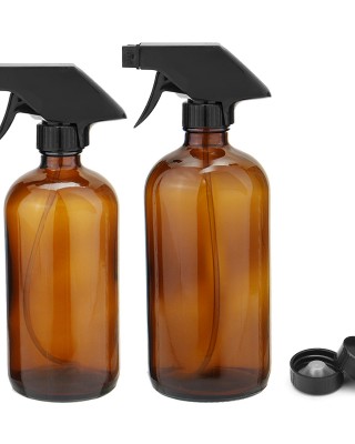 250 500ML Amber Glass Spray Bottles Sprayer Trigger For Aromatherapy Dispenser